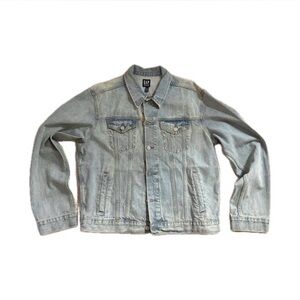 GAP Men's Light Blue Denim Jacket — Size Large